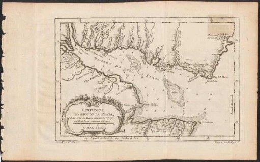 Carte De La Riviere De La Plata : Pour servir à l'Histoire Générale des Voyages