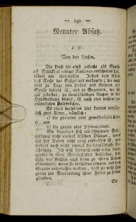Neunter Absatz. Von den Linsen.