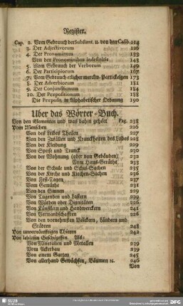 Uber das Wörter-Buch