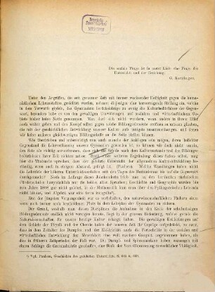 Über volkswirtschaftliche Belehrungen im Unterrichte der höheren Schulen