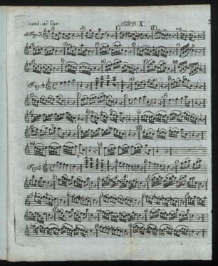 [Notenblatt] Tab. X – Tab. IX