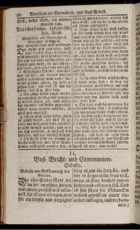 II. Buß- Beicht- und Communion-Gebethe.