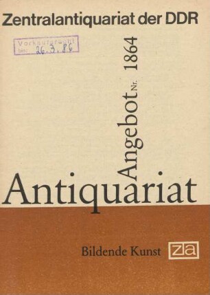 Nr. 1864: Bildende Kunst