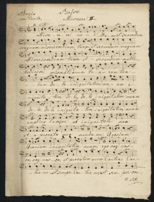 1-15, Miserere II. Basso.