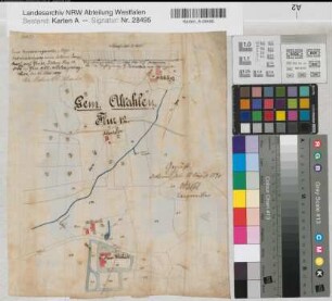 Altahlen (Ahlen) Grube Pöhling Kesselanlage Lageplan 1890 1 : 2500 33 x 28 Zeichnung Bergämter Nr. 5366
