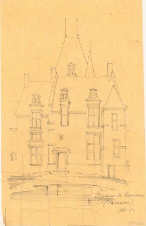 Chateau de Daumair, Calvados (?): Perspektivische Ansicht