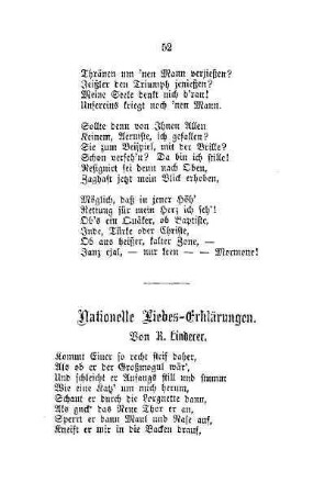 Nationelle Liebes-Erklärungen, von R. Linderer