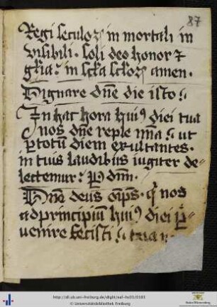 [87r - 87r] Teile der Prim.