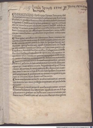 Bulla 'Consueverunt Romani pontifices' : Rom, »1485« [vielm.: 1486] 03.23.