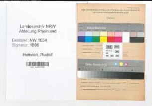 Entnazifizierung Rudolf Heinrich , geb. 28.04.1909 (Hauptfeldwebel)
