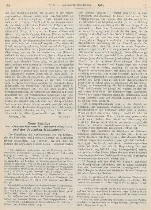 263-270 Neue Beiträge zur Geschichte des Kurfürstenkollegiums und der deutschen Königswahl