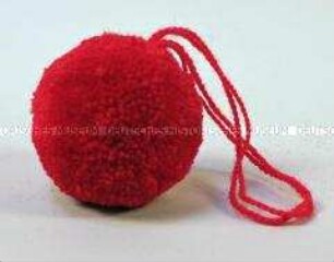 Christbaumschmuck: Roter Bommel