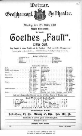 Goethes "Faust". Erster Teil