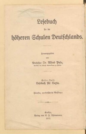 Teil 1, [Schülerband]: Lesebuch für Sexta