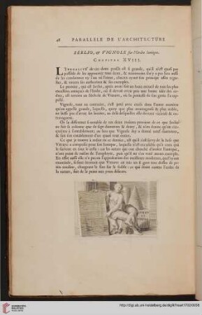 Serlio, & Vignole sur l’Ordre Ionique: Chapitre XVIII