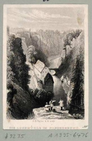 Die Lochmühle im Liebethaler Grund an der Wesenitz in der Sächsischen Schweiz