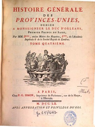 Histoire Générale Des Provinces-Unies. 4