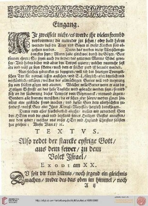 Eingang und Textus