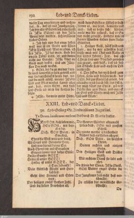 XXIII. Lob- und Danck-Leider.
