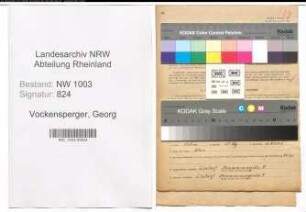 Entnazifizierung Georg Vockensperger , geb. 23.01.1906 (Bauunternehmer)