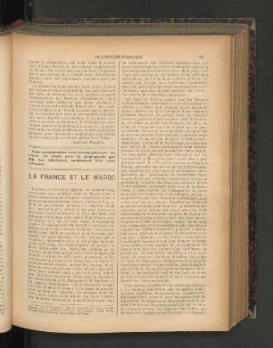 La France Et Le Maroc.