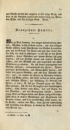 Neunzehnte Homilie