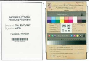 Entnazifizierung Wilhelm Puzicha , geb. 27.01.1899 (Uhrmacher)