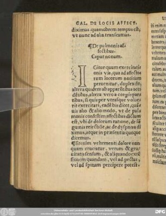 De pulmonis affectibus. Caput nonum.