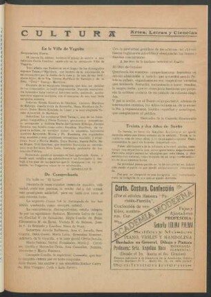 Cultura - Artes, letras y ciencias