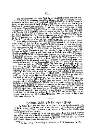 Herbarts Ethik und die soziale Frage