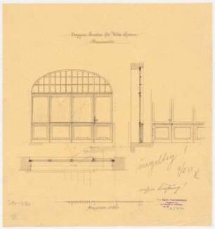 Landhaus Dr. Heinrich Braun, Berlin-Grunewald: Loggiafenster 1:25