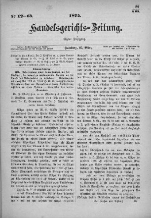No. 12/13. 27. März 1875