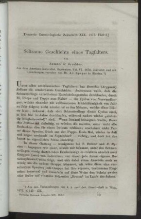 Seltsame Geschichte eines Tagfalters