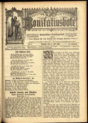 Erste Ausgabe vom Sonntag, den 12. Juli 1903.