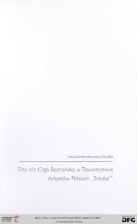 Elita elit. Olga Boznańska w Towarzystwie Artystów Polskich "Sztuka"