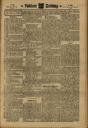 Dritte Ausgabe vom Samstag, den 03. Juni 1911.