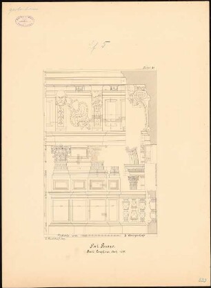 Palazzo Pesaro, Venedig (Für Veröffentlichung Palastarchitektur Italiens): Fassadendetails 2.OG