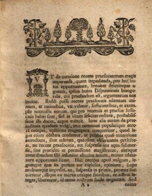 Ordinis medicorum in Academia Wittenbergensi h. t. Decanus Ge. Aug. Langguth ... panegyrin medicam ... indicit, et de curatione recens praefocatorum magis imperanda, quam impedienda disserit