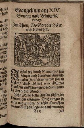 Evangelium am XIV. Sontag nach Trinitatis/ Luc. 17.