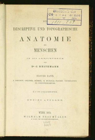 1: I. Knochen. Gelenke. Bänder. II. Muskeln. Fascien. Topographie. III. Sinneswerkzeuge