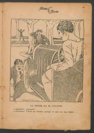 La mujer en el volante [Caricatura]