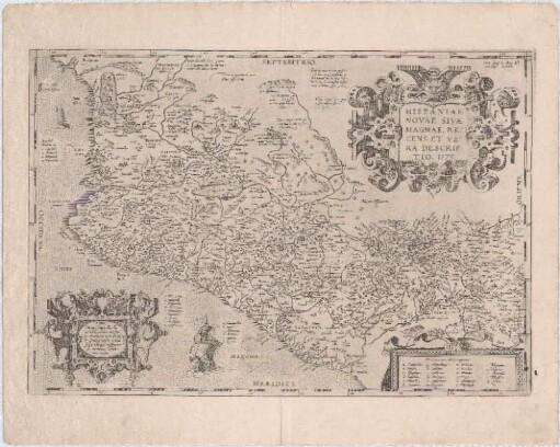 Hispaniae Novae Sivae Magnae, Recens Et Vera Descriptio : Cum Imp. et Reg. Mts. privilegio decennali