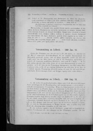 Versammlung zu Lübeck. - 1360 Jun. 24.