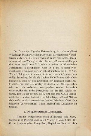Beiträge zur altbulgarischen Conjugation