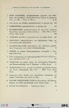 Möbel – Gemälde – Porzellan – Glas – Silber – Teppiche (Nr. 1-264)