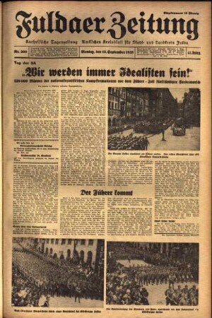 Ausgabe vom Montag, den 12. September 1938.