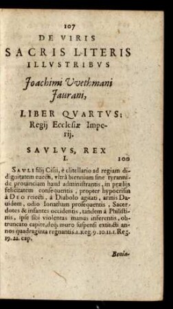 De Viris Sacris Literis Illustribus Joachimi Wethmani Jaurani Liber Quartus: Regii Ecclesiae Imperii.