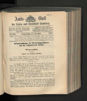No. 132, 31. Mai 1917