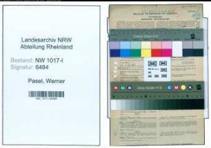 Entnazifizierung Werner Pasel , geb. 18.06.1893 (Polizeiobersekretaer)