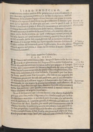 Cap. XXIII. [XXIV] Del santo Martire Gabriello